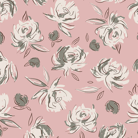 Art Gallery Fabrics All Is Well Bed of Roses Mauve
