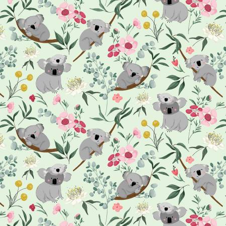 P & B Textiles Aussie Friends Green Koala Bear