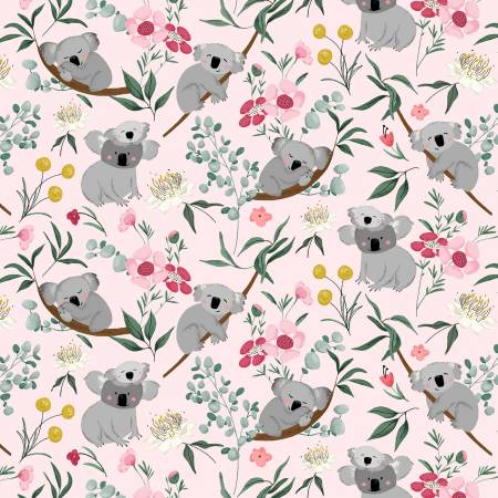 P & B Textiles Aussie Friends Pink Koala Bear