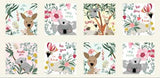 P & B Textiles Aussie Friends Fat Quarter Bundle x 5 FQ + 1 Panel