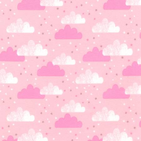 {New Arrival} Robert Kaufman FLANNEL Pink Clouds