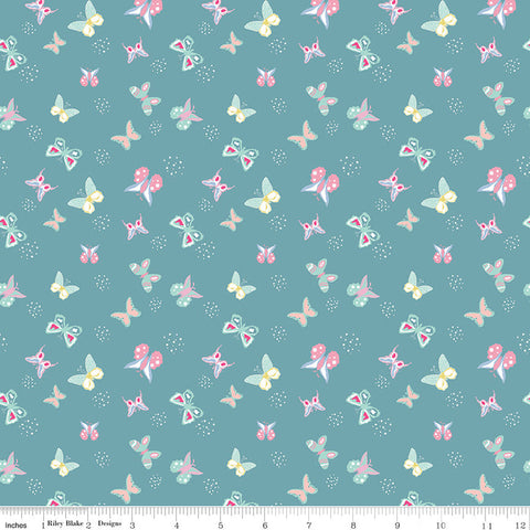 Riley Blake Designs Poppy & Posey Butteflies Teal