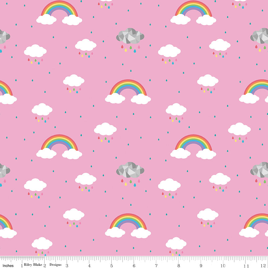 {New Arrival} Riley Blake Dream Clouds Dream in Colour Pink