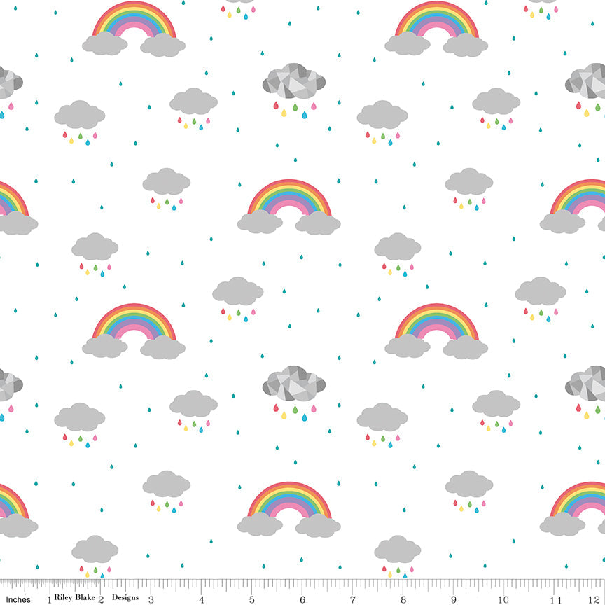 Riley Blake Dream Clouds Dream in Colour White