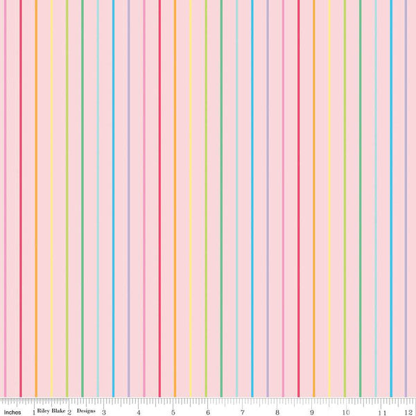 Riley Blake Sunshine Blvd Stripes Pink