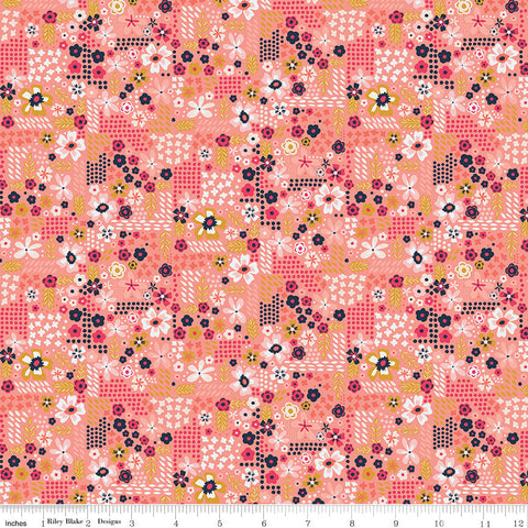 Riley Blake Designs Golden Aster Garden Coral