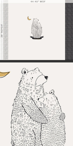 Art Gallery Pine Lullaby Rediscovered Bear Hug PANEL