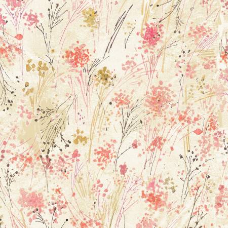 Timeless Treasures Floral Study Cream Floral Digitally Printed