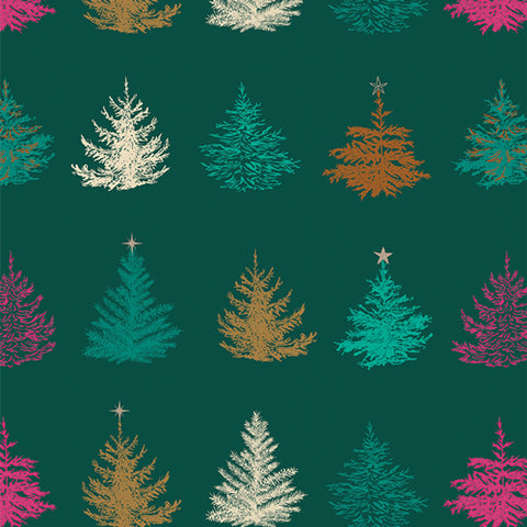 {New Arrival} Art Gallery Fabrics Christmas in The City Christmastime Glow Metallic