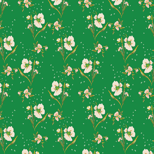 Art Gallery Fabrics Charlotte Dancing Grace Verde FAT QUARTER