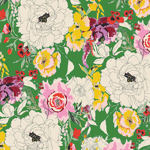 {New Arrival} Art Gallery Fabrics Charlotte Charlottes Garden Vivid