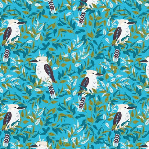 Amanda Joy Designs Kookaburra Calling Kookaburra Calypso Blue