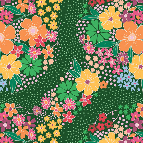{New Arrival} Art Gallery Fabrics Daisy Garden Path Deep