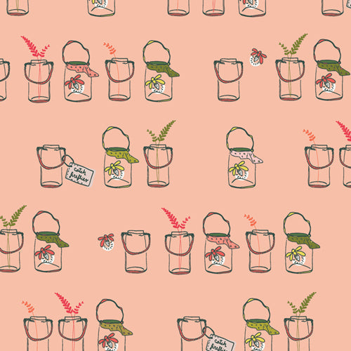 Art Gallery Dew + Moss Jars o' Bugs FAT QUARTER