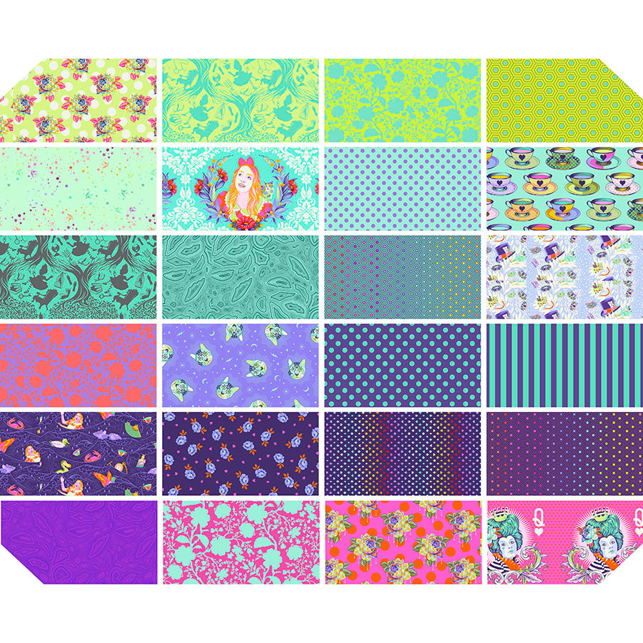 Tula Pink Curiouser & Curiouser Daydream Fat Quarter 24pcs/bundle Manufacturers Bundle