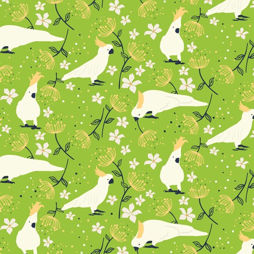 Amanda Joy Designs Taking Flight Cockatoo Lime