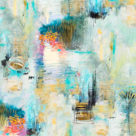 Flora Bowley Equinox Blue Texture Digitally Printed