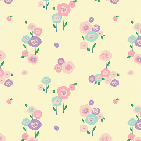 {New Arrival} Art Gallery Fabrics LullaBee FLANNEL Sweet Florets Violet