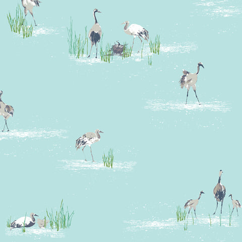Art Gallery Floralish Wandering Cranes