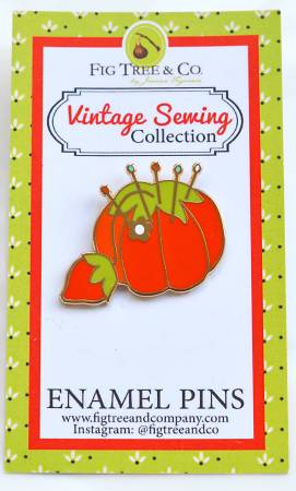 {New Arrival} Fig Tree Quilts Tomato Pincushion Enamel Pin