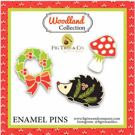 {New Arrival} Fig Tree Quilts Woodland Enamel Pins Set of 3