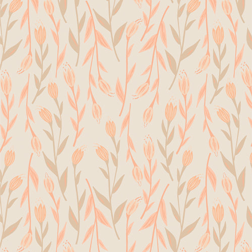 Art Gallery Fabrics Nectarine Fusion Whispers Inbloom Nectarine