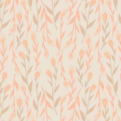 Art Gallery Fabrics Nectarine Fusion Whispers Inbloom Nectarine