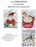 {New Arrival} Laura Heine Teeny Tiny Collage Group #10 Santa, Snowman, Deer Pattern