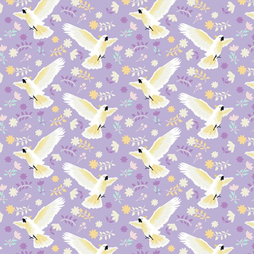 Amanda Brandl Australian Soaring Cockatoo Flying Purple