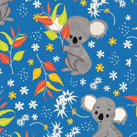 Amanda Joy Designs Koala Capers Koala Calypso Blue