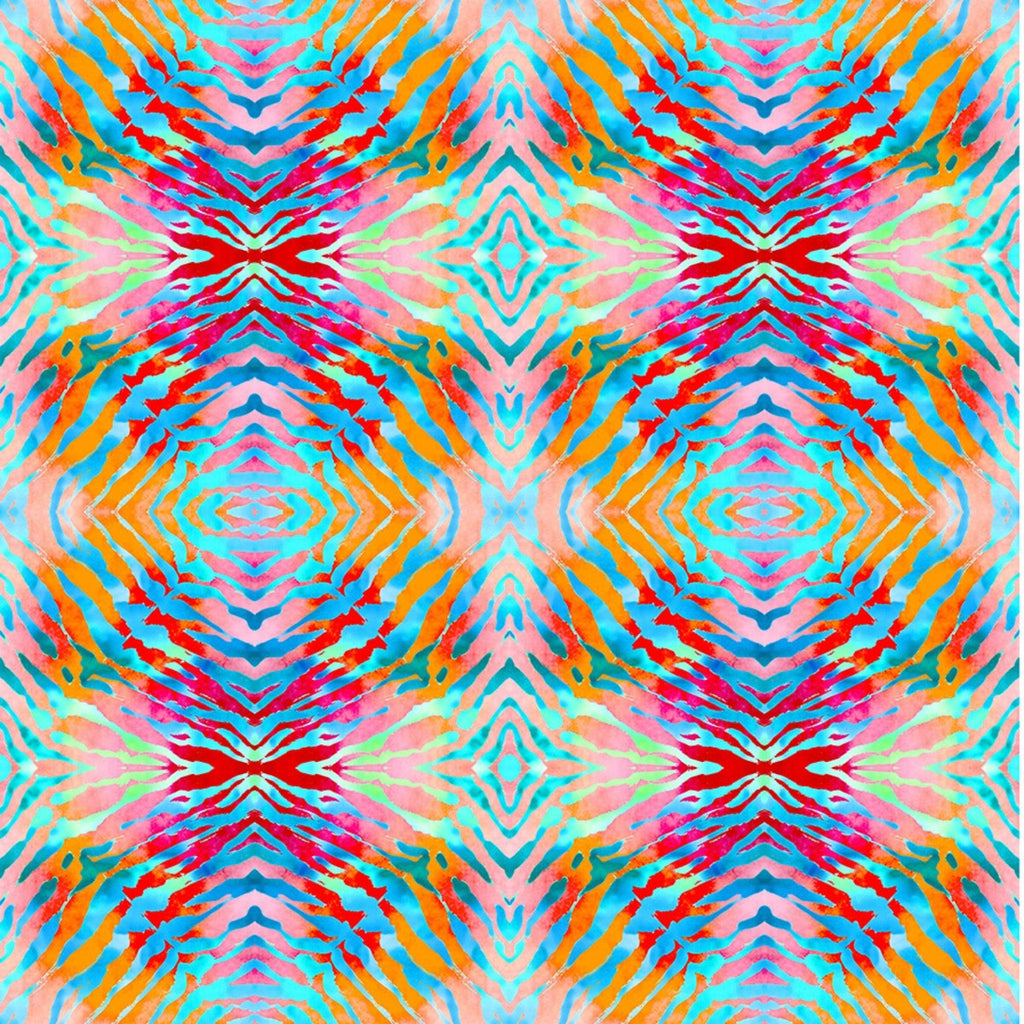 In The Beginning Fabrics Safari Jungle Pink Geo Digital