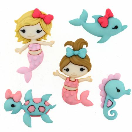 Dress it up buttons Mermaid Kisses