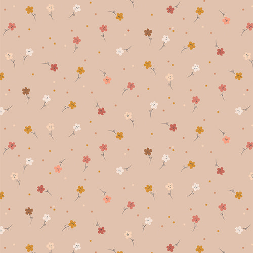 {New Arrival} Art Gallery Fabrics Gayle Loraine KNIT Calico Blooms Tan