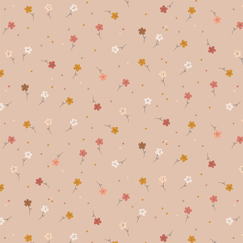 {New Arrival} Art Gallery Fabrics Gayle Loraine KNIT Calico Blooms Tan