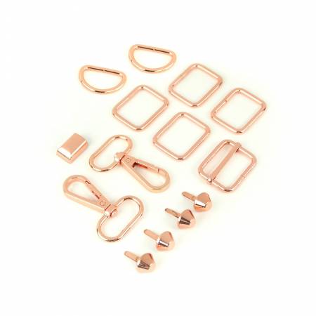 Sallie Tomato Hardware Kit Daphne Bag Rose Gold 14pc