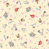 Maywood Studio Bramble Patch Tossed Birds Yellow