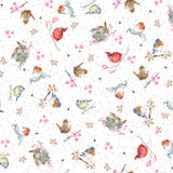 Maywood Studio Bramble Patch Tossed Birds White