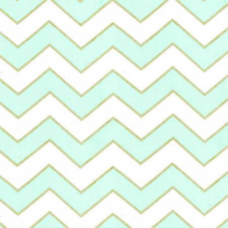 Michael Miller Glitz Chevron Mist