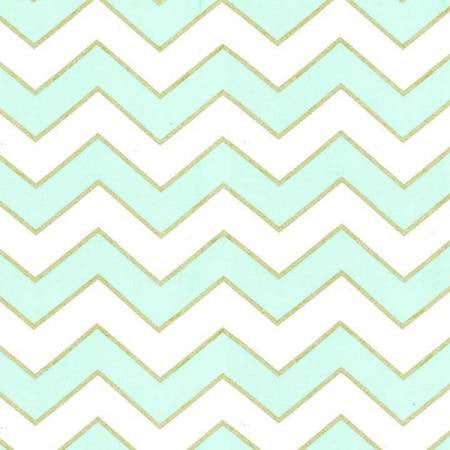 Michael Miller Glitz Chevron Mist