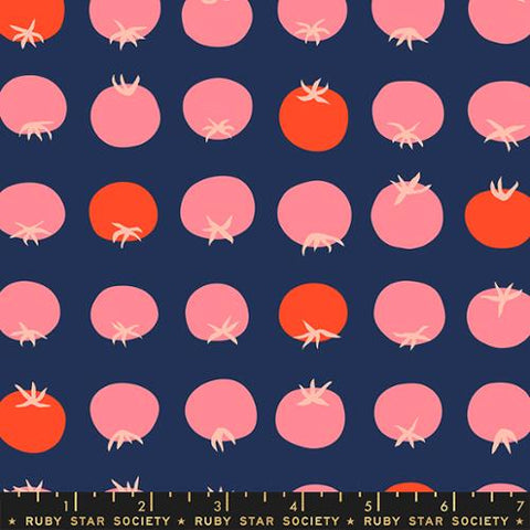 Moda Ruby Star Society Tomato Tomahto Main Tomato Dark Blue
