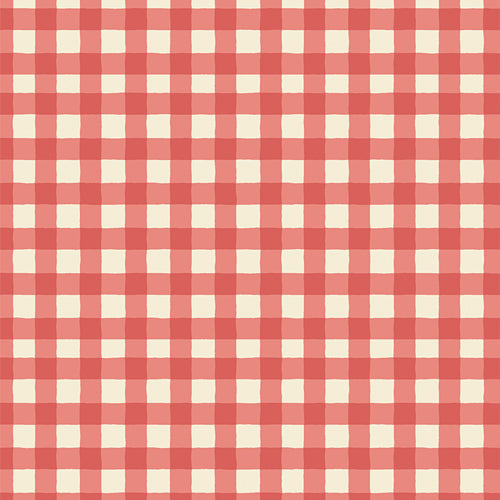 {New Arrival} Art Gallery Fabrics Storyteller Plaids Small Plaid of my Dreams Coral