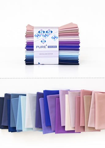 {New Arrival} Art Gallery Fabrics Pure Solids Bundle Crystallizing Edition x 22 Fat Quarters Manufacturers Cut