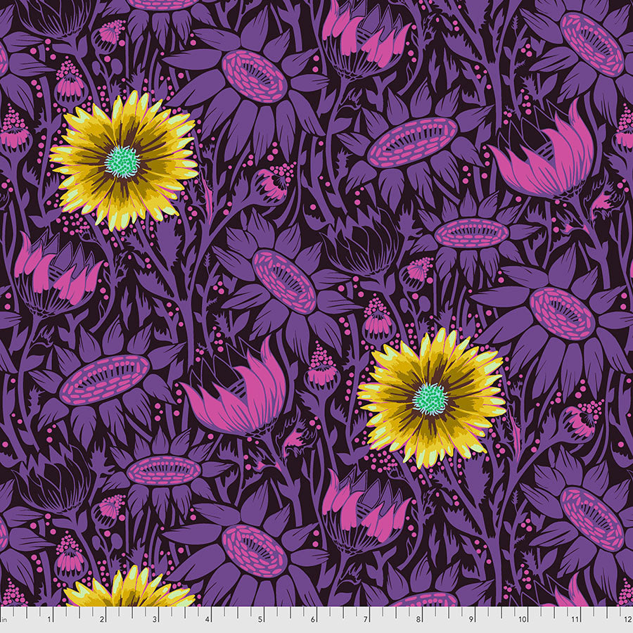 FreeSpirit Anna Maria Horner Made My Day Coreopsis - Plum