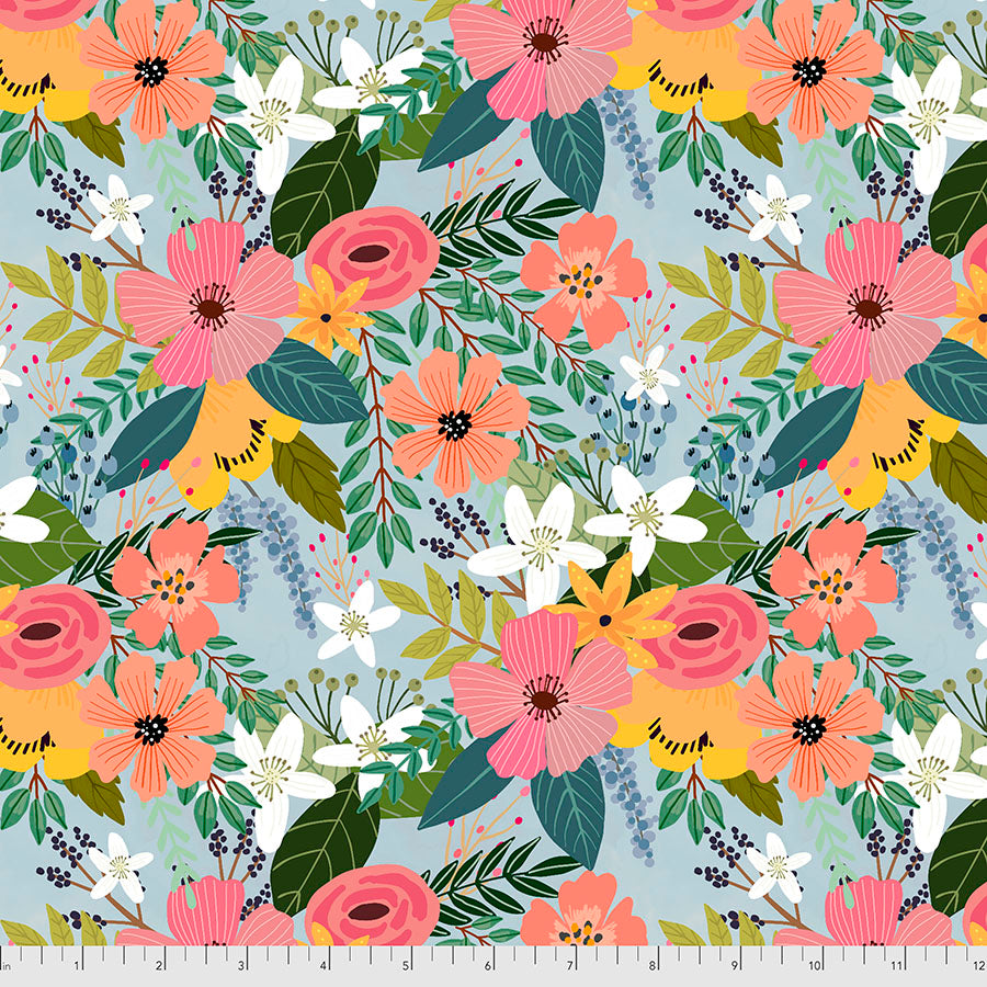 FreeSpirit Mia Charro Farm Friends Floral Blue