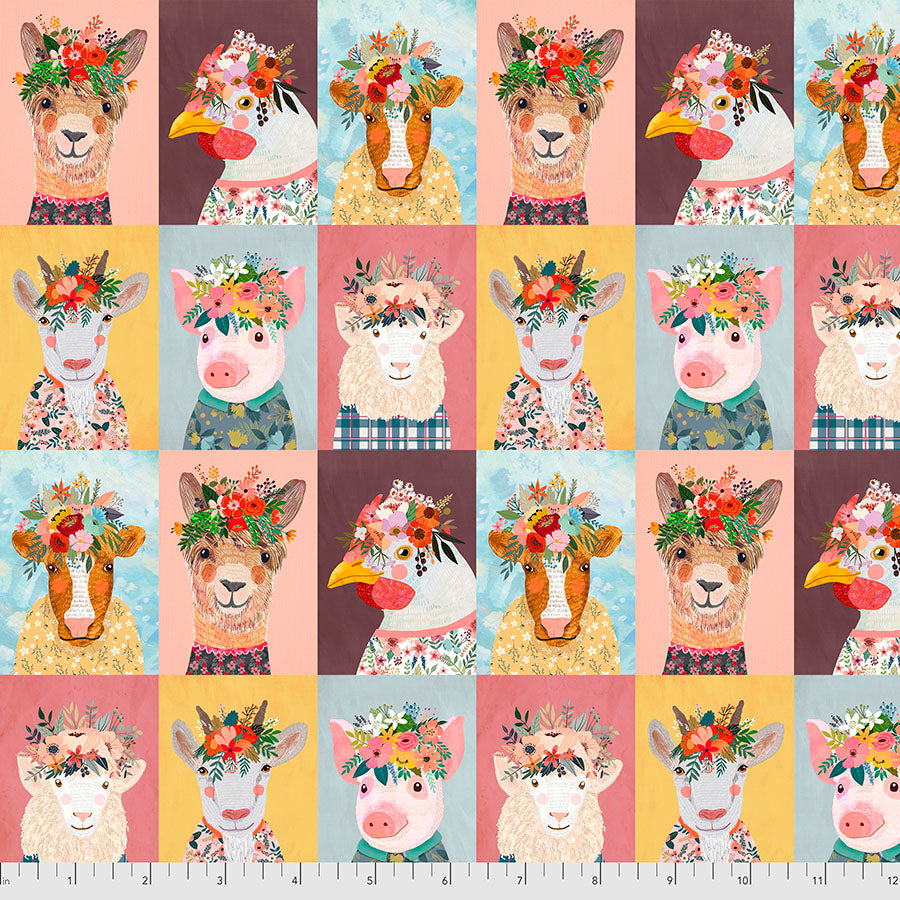 {New Arrival} FreeSpirit Mia Charro Farm Friends Animals - Multi Blocks