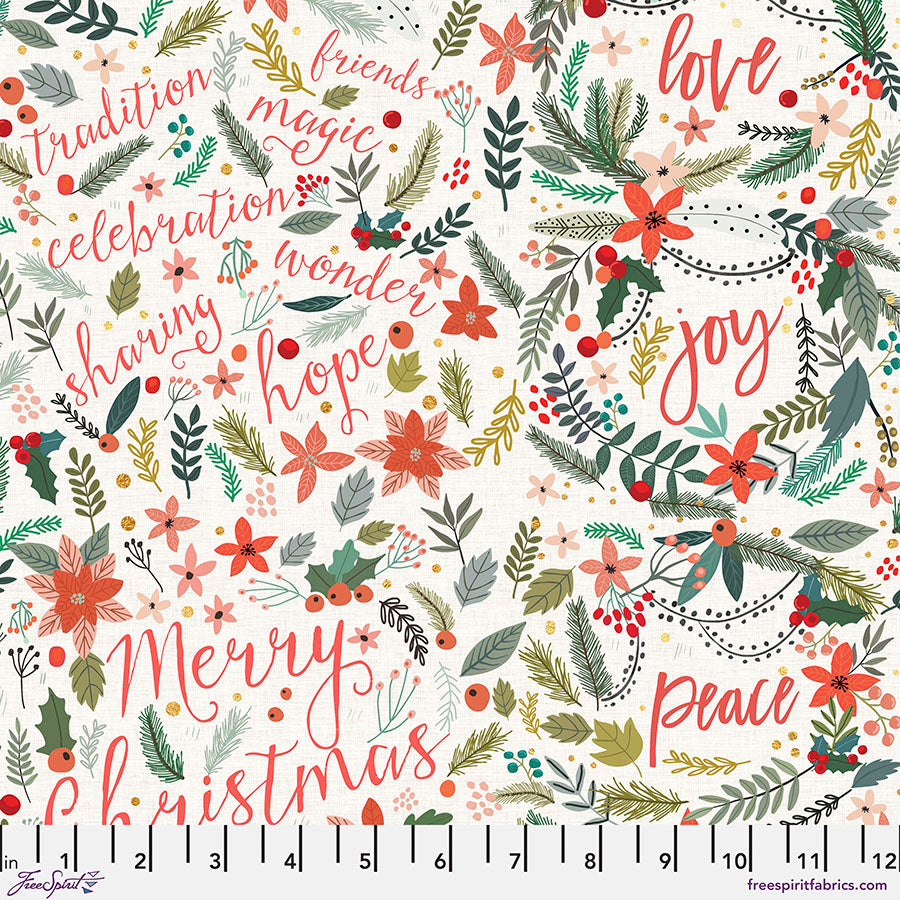 FreeSpirit Mia Charro Christmas Squad Family Wishes - Ivory