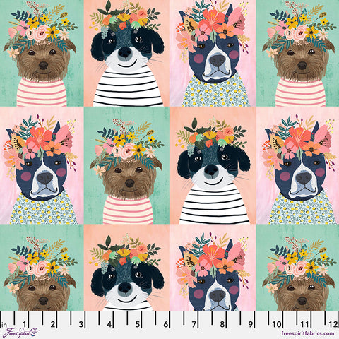 {New Arrival} Freespirit Mia Charro Floral Pets Floral Puppies - Multi