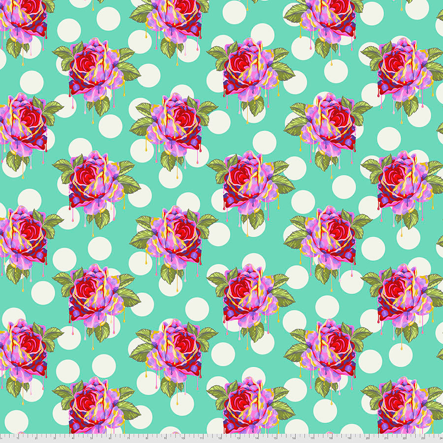 Tula Pink Curiouser & Curiouser Painted Roses - Wonder