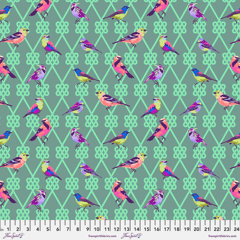 {New Arrival} Tula Pink Moon Garden In a Finch - Dusk