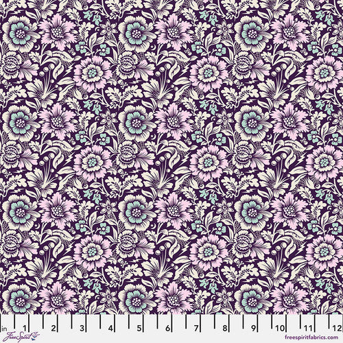 {New Arrival} Tula Pink Nightshade Deja Vu Mini Spider Blossom - Nerium